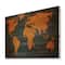 Designart - Ancient Map of The World Africa - Vintage Print on Natural Pine Wood